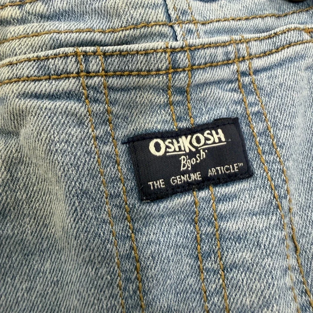 OshKosh Bgosh Kids Light Wash Denim Overalls Size 3T Classic Carpenter Style